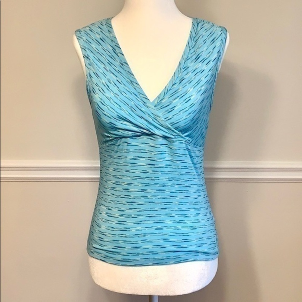 CHAMPION Workout Surplice Blue Tank Top S
